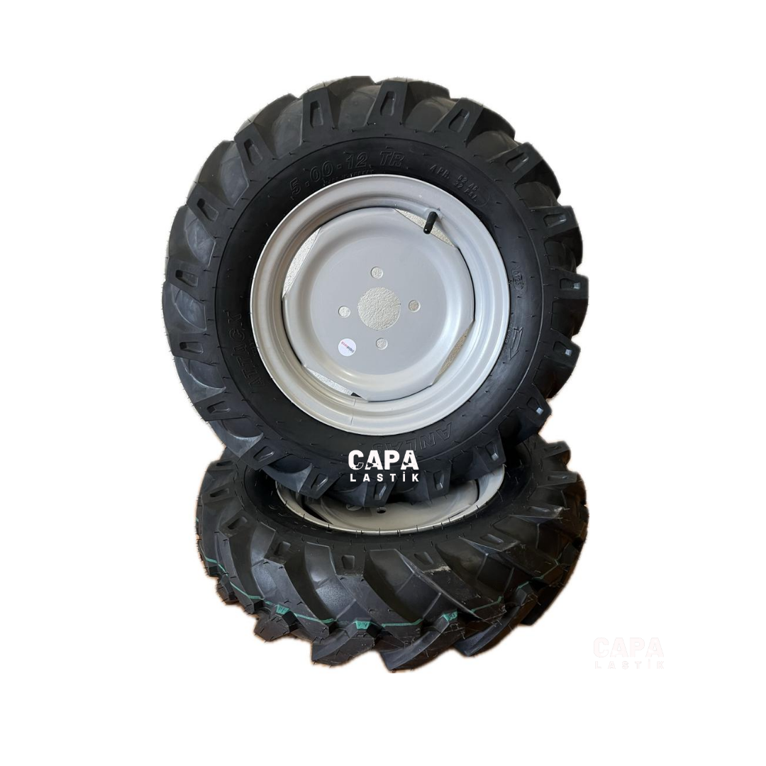 5.00-12 4PR Jantlı Lastik - 500-12 Tubeless Jantlı Lastik Yerli Üretim